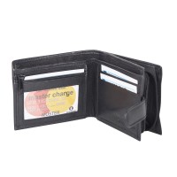 Sheep Nappa RFID Proof Wallet with Back Zip Round Pocket - New £20 Pound Note Size